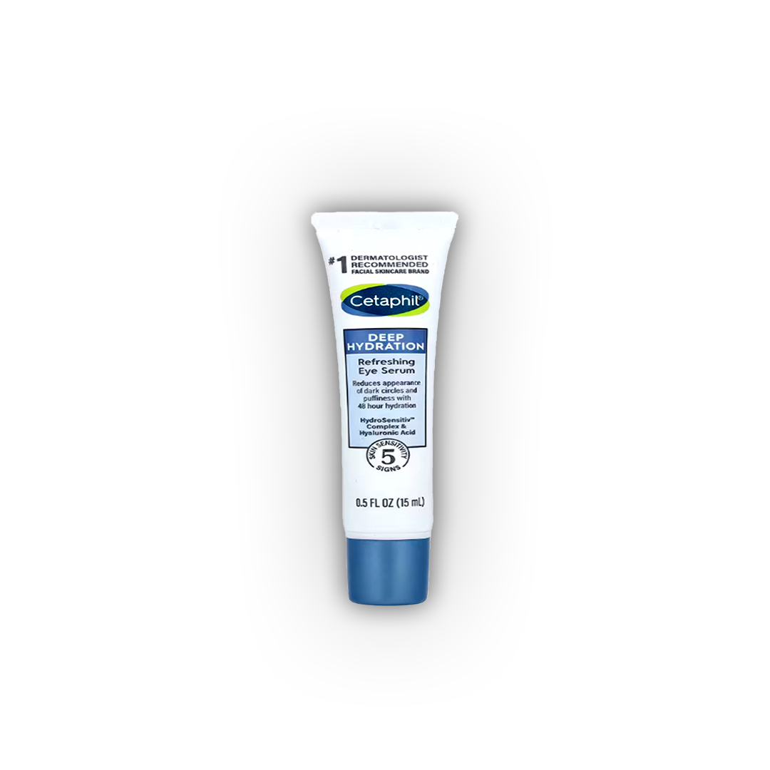 Cetaphil Deep Hydration Refreshing Eye Serum 0.5 fl oz | Hyaluronic Acid Eye Serum for Dark Circles & Puffiness