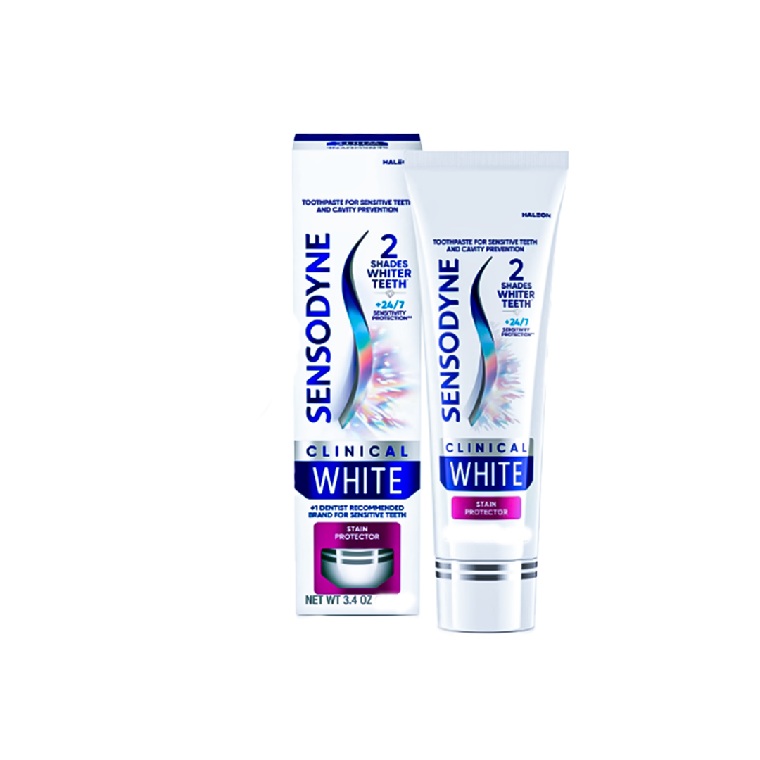 Sensodyne Clinical White Stain Protector Toothpaste – Sensitive Teeth Whitening 156gm