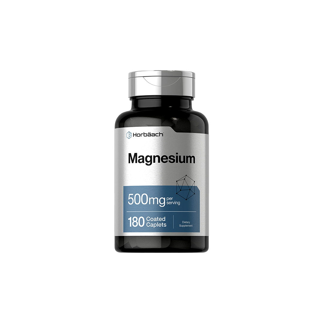 Horbäach Magnesium 500mg – 180 Vegetarian Caplets | Non-GMO & Gluten Free